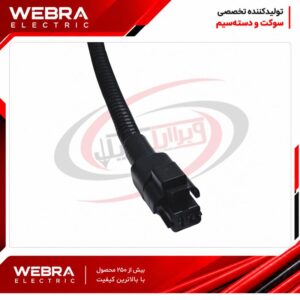سوکت دو فیش سوزنی 206 مشکی